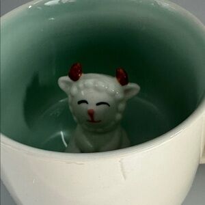 Owl Design White and Blue Mug